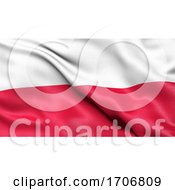Poster, Art Print Of 3d Illustration Of The Flag Of Poland Waving In The Wind