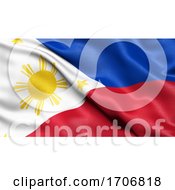 Poster, Art Print Of 3d Illustration Of The Flag Of Philippines Waving In The Wind