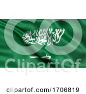 Poster, Art Print Of 3d Illustration Of The Flag Of Saudi Arabia Waving In The Wind