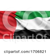 3D Illustration Of The Flag Of The United Arab Emirates Waving In The Wind