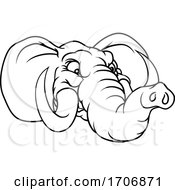 Angry Elephant Cartoon Animal Sports Mascot by AtStockIllustration
