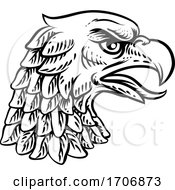 Eagle Falcon Hawk Or Phoenix Head Face Mascot by AtStockIllustration
