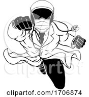 Poster, Art Print Of Doctor Super Hero Silhouette Medical Concept