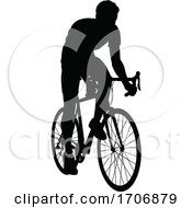 Poster, Art Print Of Bike Cyclist Riding Bicycle Silhouette