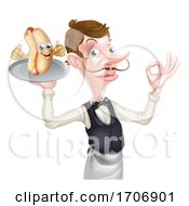 Poster, Art Print Of Cartoon Perfect Hotdog Waiter