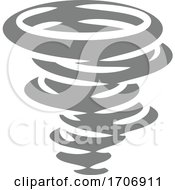 Poster, Art Print Of A Tornado Twister Hurricane Or Cyclone Stylised Icon Concept