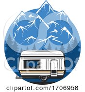 Poster, Art Print Of Camping And Mountains Logo