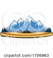Kayak And Mountains Logo by Vector Tradition SM