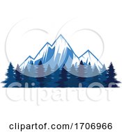 Poster, Art Print Of Forest And Mountains Logo