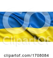 Poster, Art Print Of 3d Illustration Of The Flag Of Ukraine Waving In The Wind