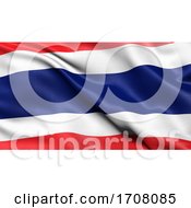 3D Illustration Of The Flag Of Thailand Waving In The Wind