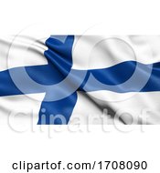 Poster, Art Print Of 3d Illustration Of The Flag Of Finland Waving In The Wind