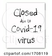 Poster, Art Print Of Business Closed Due To Covid19 Virus Sign