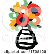 Poster, Art Print Of Bold And Playful Vase Of Flowers