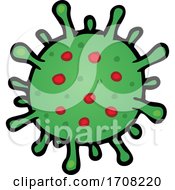 Cartoon Red And Green Virus by visekart