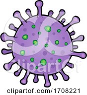 Cartoon Purple And Green Virus by visekart