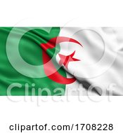 Poster, Art Print Of 3d Illustration Of The Flag Of Algeria Waving In The Wind