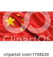 3D Illustration Of The Flag Of China Waving In The Wind