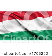 3D Illustration Of The Flag Of Hungary Waving In The Wind