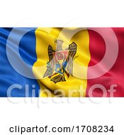 3D Illustration Of The Flag Of Moldova Waving In The Wind