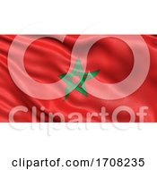 Poster, Art Print Of 3d Illustration Of The Flag Of Morocco Waving In The Wind