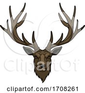Poster, Art Print Of Tough Deer Stag Mascot