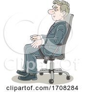 Poster, Art Print Of Businessman Sitting In A Chair