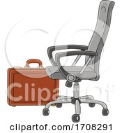 Poster, Art Print Of Office Chair And Briefcase