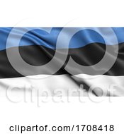 3d Illustration Of The Flag Of Estonia Waving In The Wind