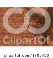 Poster, Art Print Of 3d Fern Shadow On Old Brick Wall