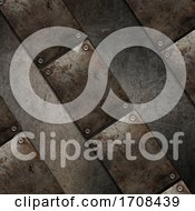 Poster, Art Print Of 3d Grunge Texture Background With Metal Plate Design