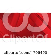 Poster, Art Print Of Abstract Banner Design In Shades Of Red
