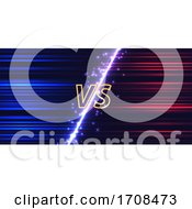 Poster, Art Print Of Versus Screen With Neon Glow Effect