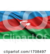 Poster, Art Print Of 3d Illustration Of The Flag Of Azerbaijan Waving In The Wind