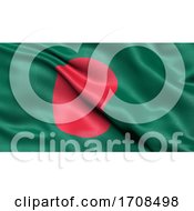 3D Illustration Of The Flag Of Bangladesh Waving In The Wind