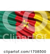 Poster, Art Print Of 3d Illustration Of The Flag Of Cameroon Waving In The Wind