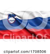 Poster, Art Print Of 3d Illustration Of The Flag Of Slovenia Waving In The Wind