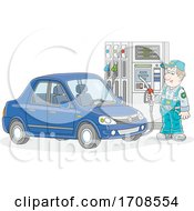 Poster, Art Print Of Gas Station Attendant