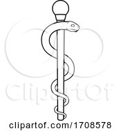 Poster, Art Print Of Rod Of Asclepius Doctor Medical Symbol