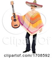 Poster, Art Print Of Mexican Man Holding A Guitar