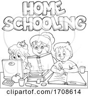 Black And White Mother Home Schooling Her Children by visekart