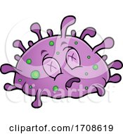 Poster, Art Print Of Cartoon Dead Purple Virus