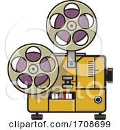 Poster, Art Print Of Vintage Movie Film Projector Retro Full Color