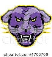 Angry Black Panther Head Mascot by patrimonio