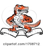 Gator With Tiger Stripes On A Ribbon