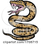 Aggressive Okinawa Habu Snake Mascot by patrimonio