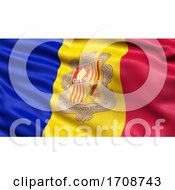 Poster, Art Print Of 3d Illustration Of The Flag Of Andorra Waving In The Wind
