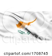 Poster, Art Print Of 3d Illustration Of The Flag Of Cyprus Waving In The Wind