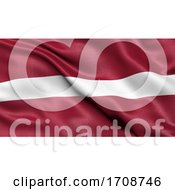 Poster, Art Print Of 3d Illustration Of The Flag Of Latvia Waving In The Wind