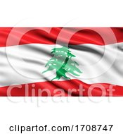 Poster, Art Print Of 3d Illustration Of The Flag Of Lebanon Waving In The Wind